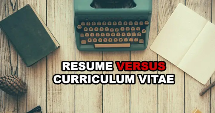 The differences between a resume and a curriculum vitae