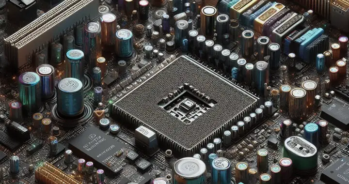 An image of a motherboard for the article "AMD Ryzen 7000 vs 13th Gen and 14th Gen Intel Core"