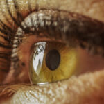 An extreme close-up shot of the left eye for the article "Visionary Leadership: Advantages and Disadvantages"