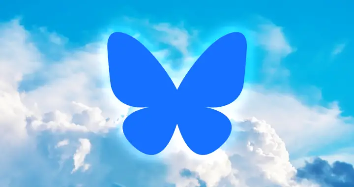 An image of the official "butterfly" logo of Bluesky for the article "What is Bluesky? How Does It Work? How Is It Different?"